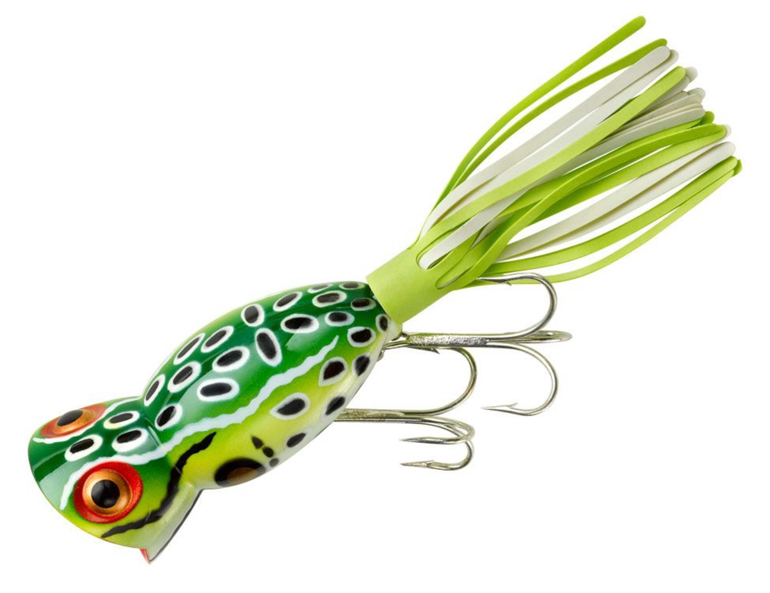 Arbogast® Hula Popper Lure, Leopard Frog, 2-1/4-in, 5/8-oz Overhead_Plunge