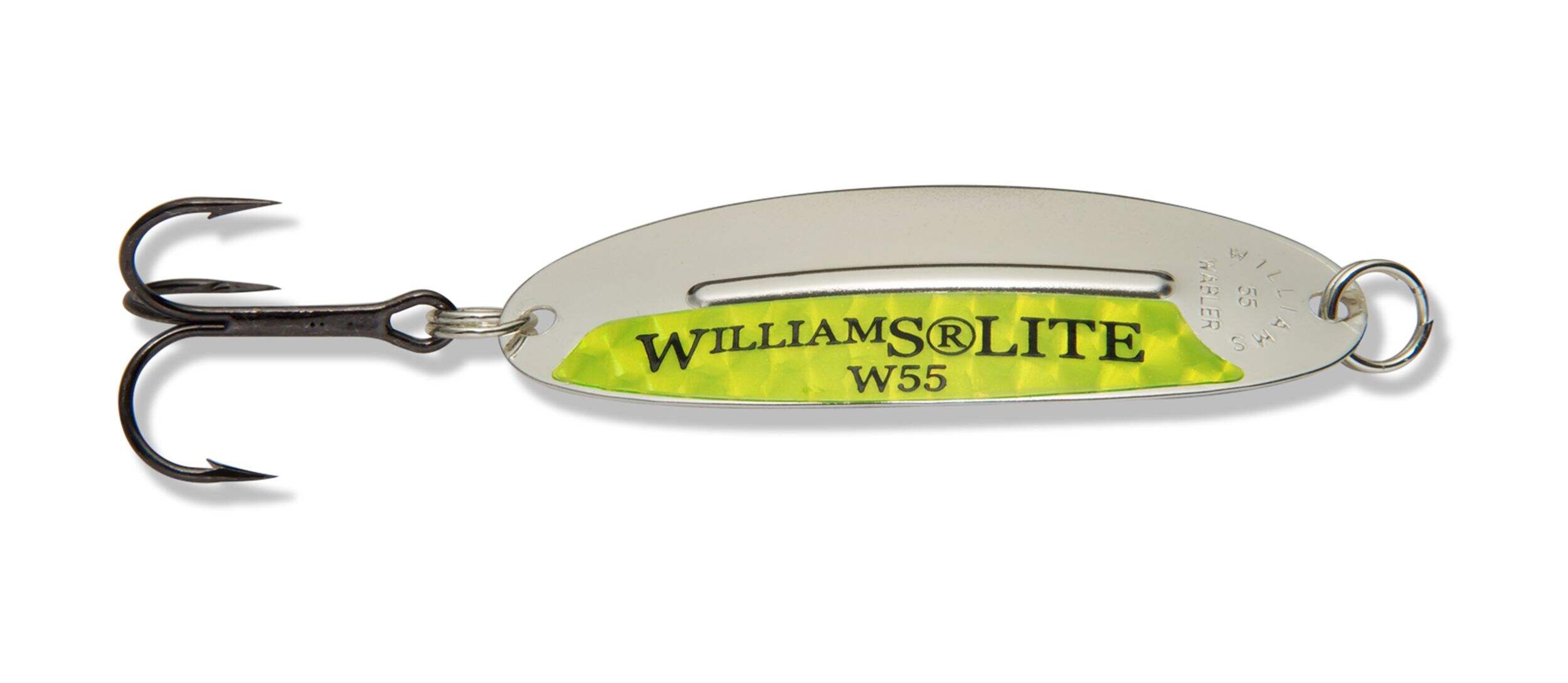 Williams W55 Wabler Fishing Lure, 1/4-oz, Light Chartreuse Side_Right
