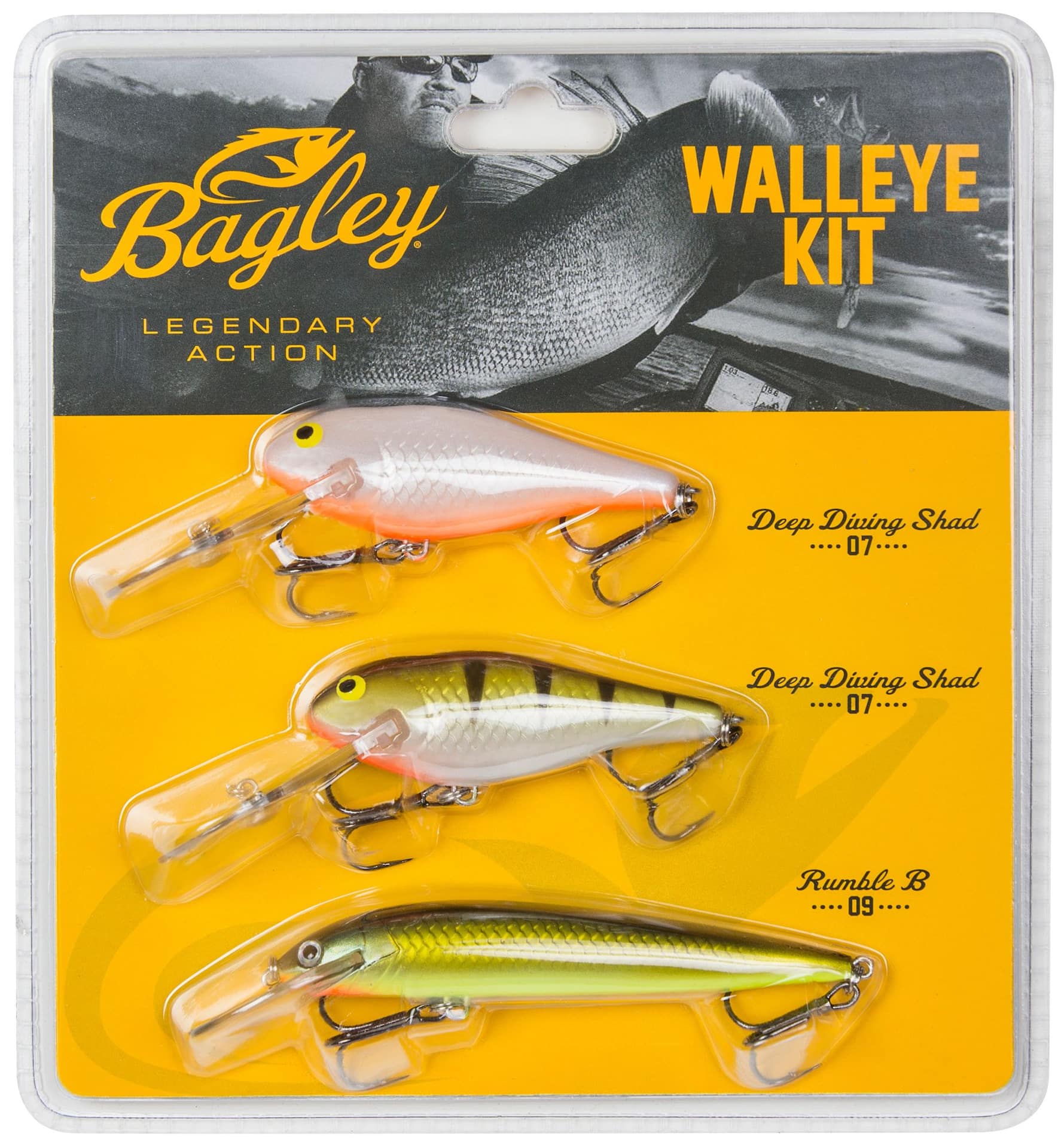 Bagley Walleye Fishing Lure Kit, 3-pk