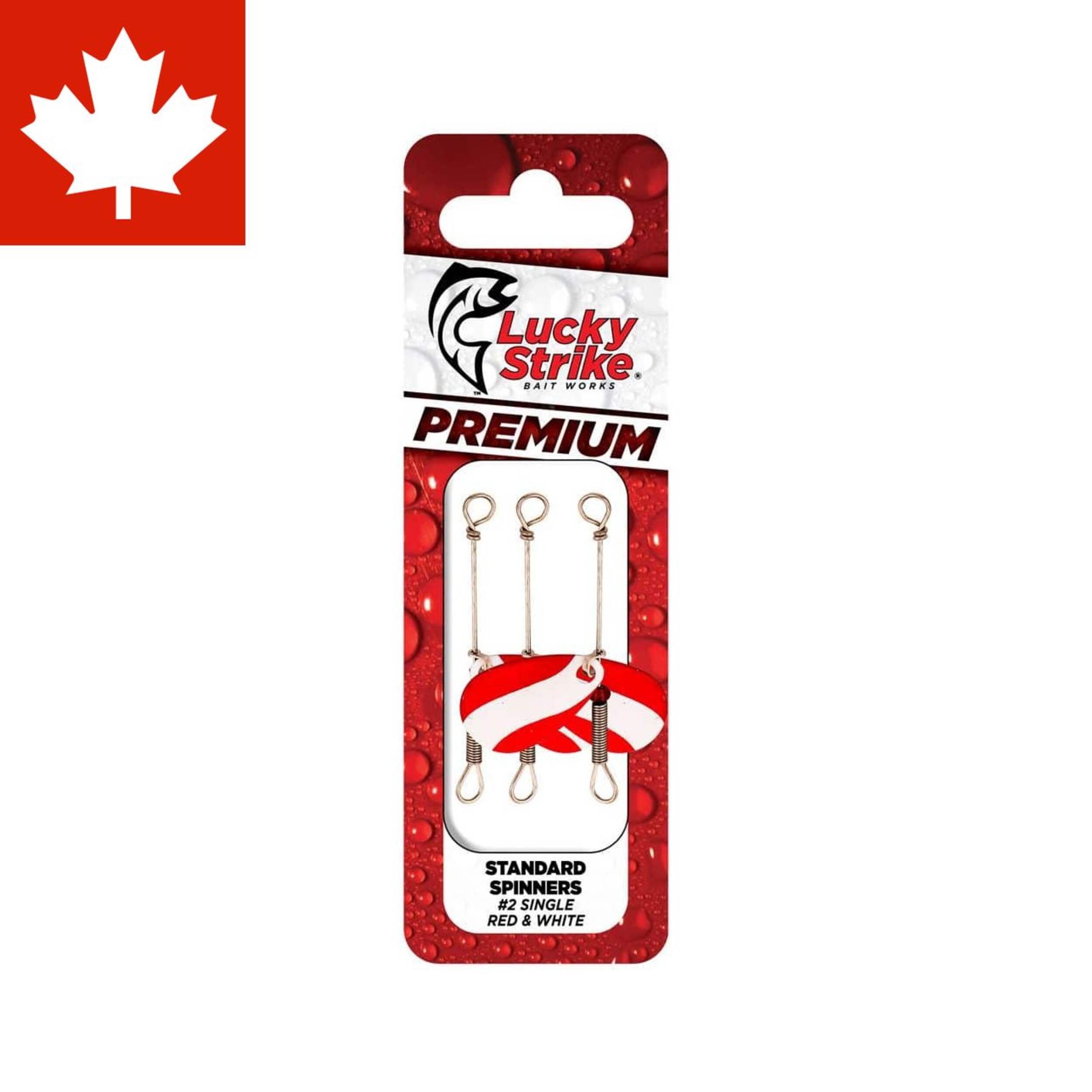 Cuiller Lucky Strike Single, rouge / blanc, taille 2, paq. 3 Front_Flat