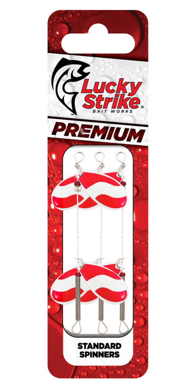Lucky Strike Double Red/White Spinner, 3-pk