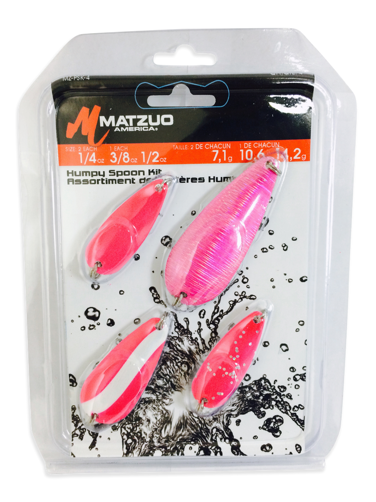 Matzuo Pink Salmon Spoon Kit, 4pk Canadian Tire