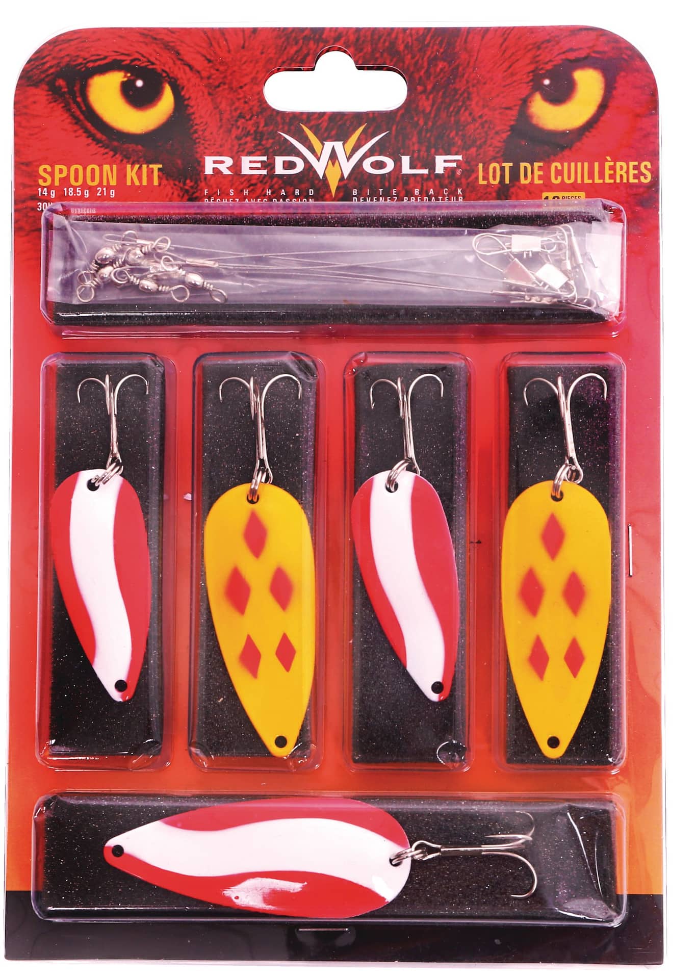 Red Wolf Spoon Lure Kit, 5-pc