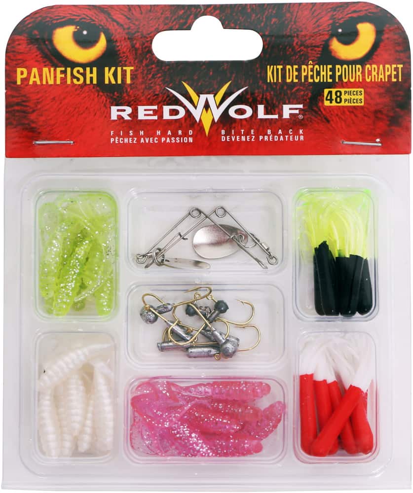 Red Wolf Pan Fish Lure Kit, 48-pc