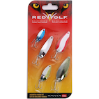 Red Wolf Red & White Spoon Lure Kit, 5-pc