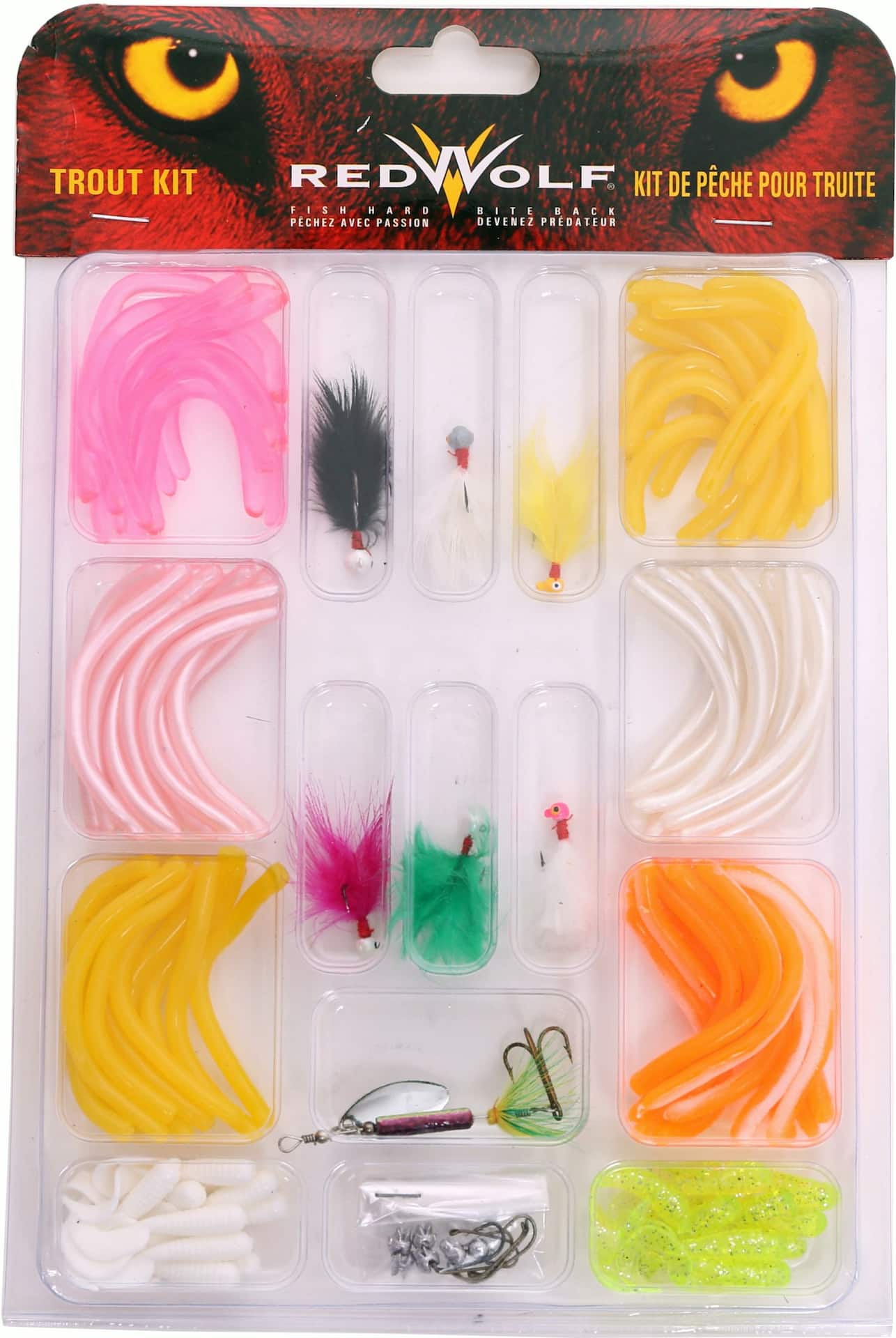 Red Wolf Trout Lure Kit, 54-pc