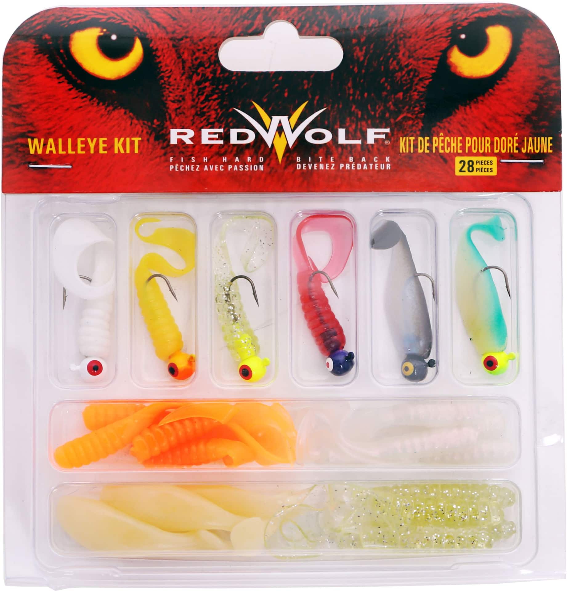 Red Wolf Small Walleye Lure Kit, 28-pc