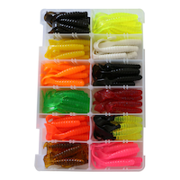 Red Wolf Walleye Grub Lure Kit, 100-pc