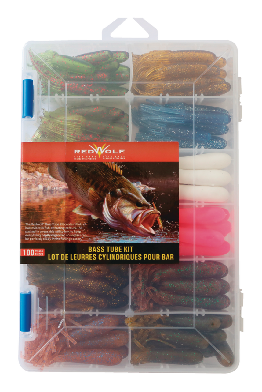 Red Wolf Bass Tube Kit, 100-pc