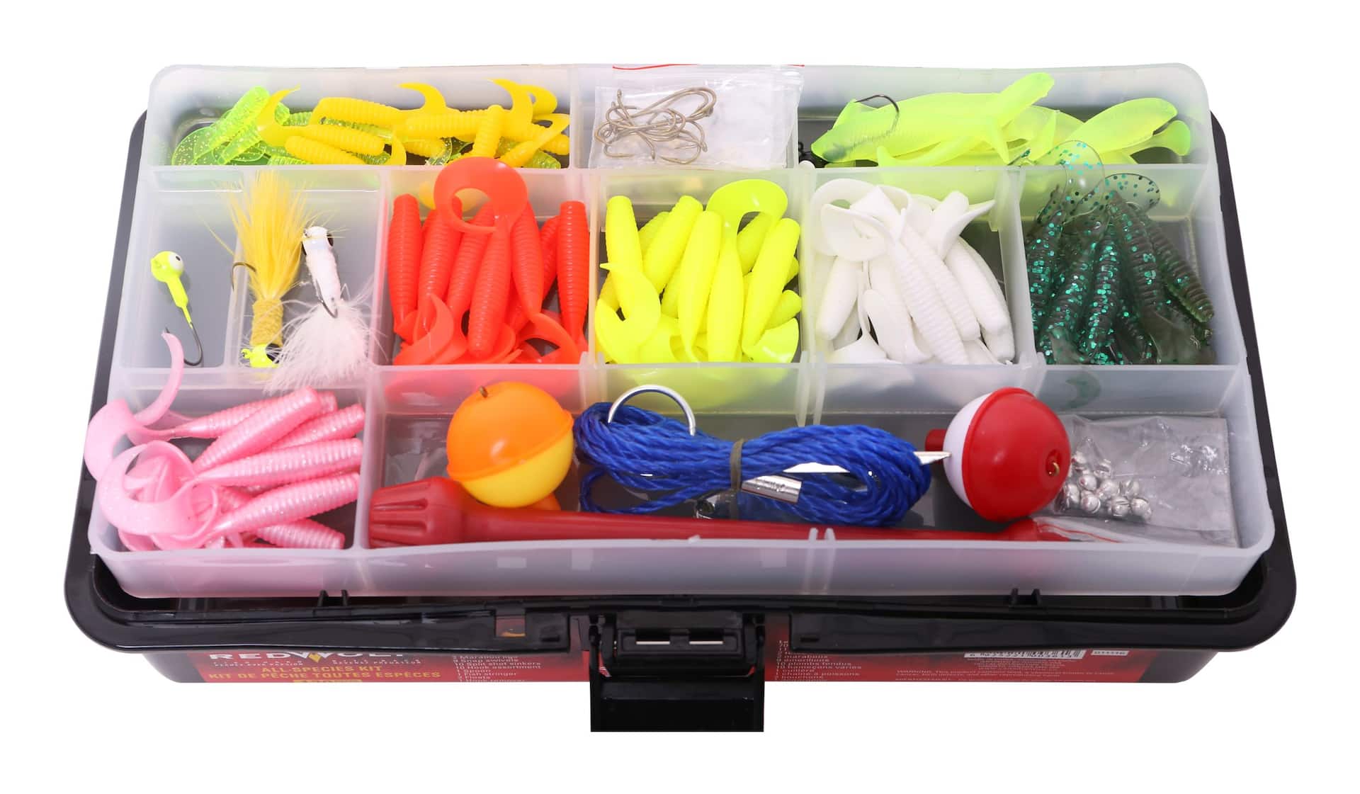 Portable Fishing Lure Hook Box With 6 Compartments Hard Plastic