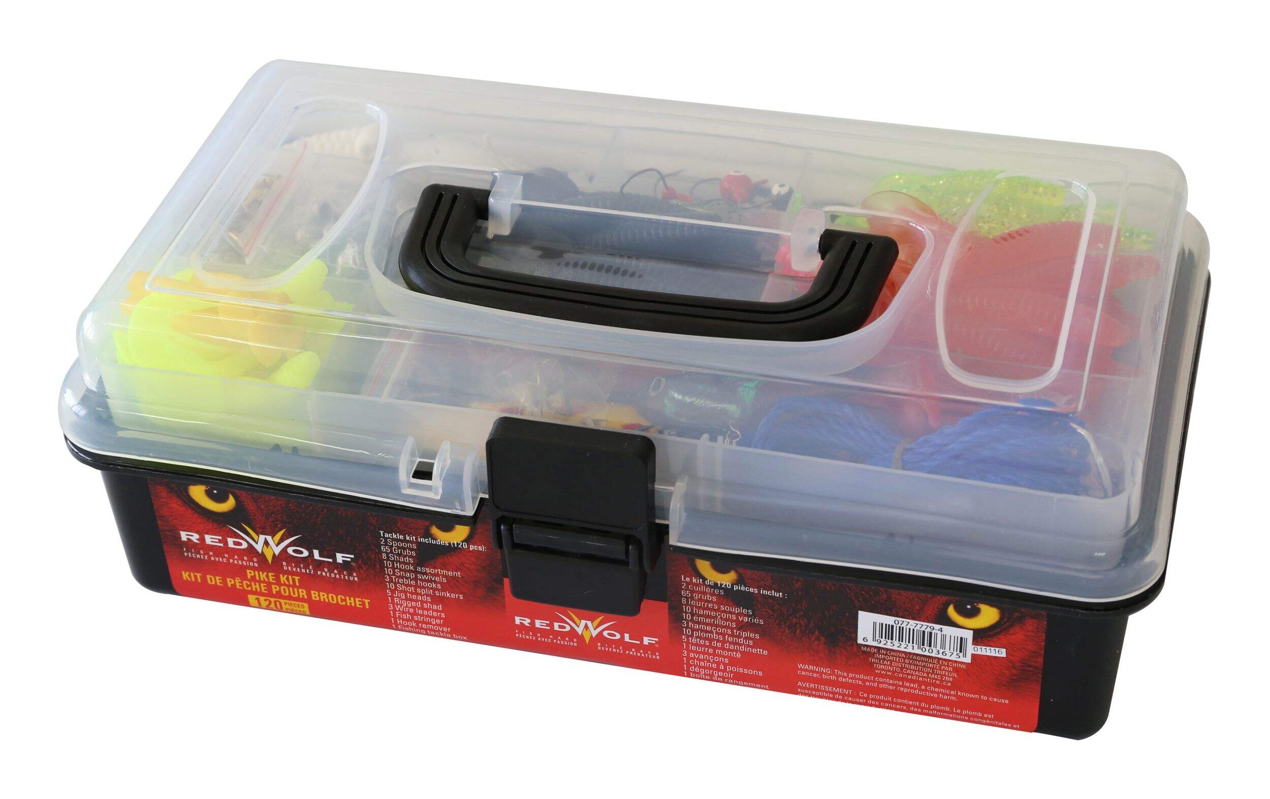 Red Wolf Pike Lure Kit, 120-pc Front_Angled_Left