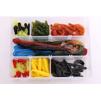 Red Wolf Bass Worm Lure Kit, 100-pc