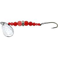 Gibbs Delta Wedding Band, Ruby Red Bead