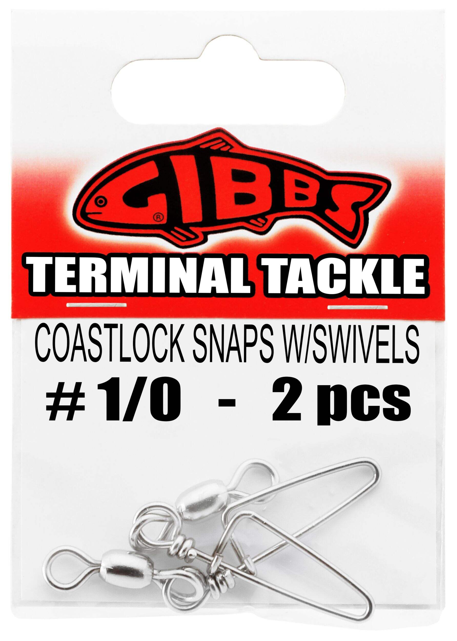 Gibbs Delta Coast Lock Snap with Swivel, 1/0, 2-pc Front_Flat