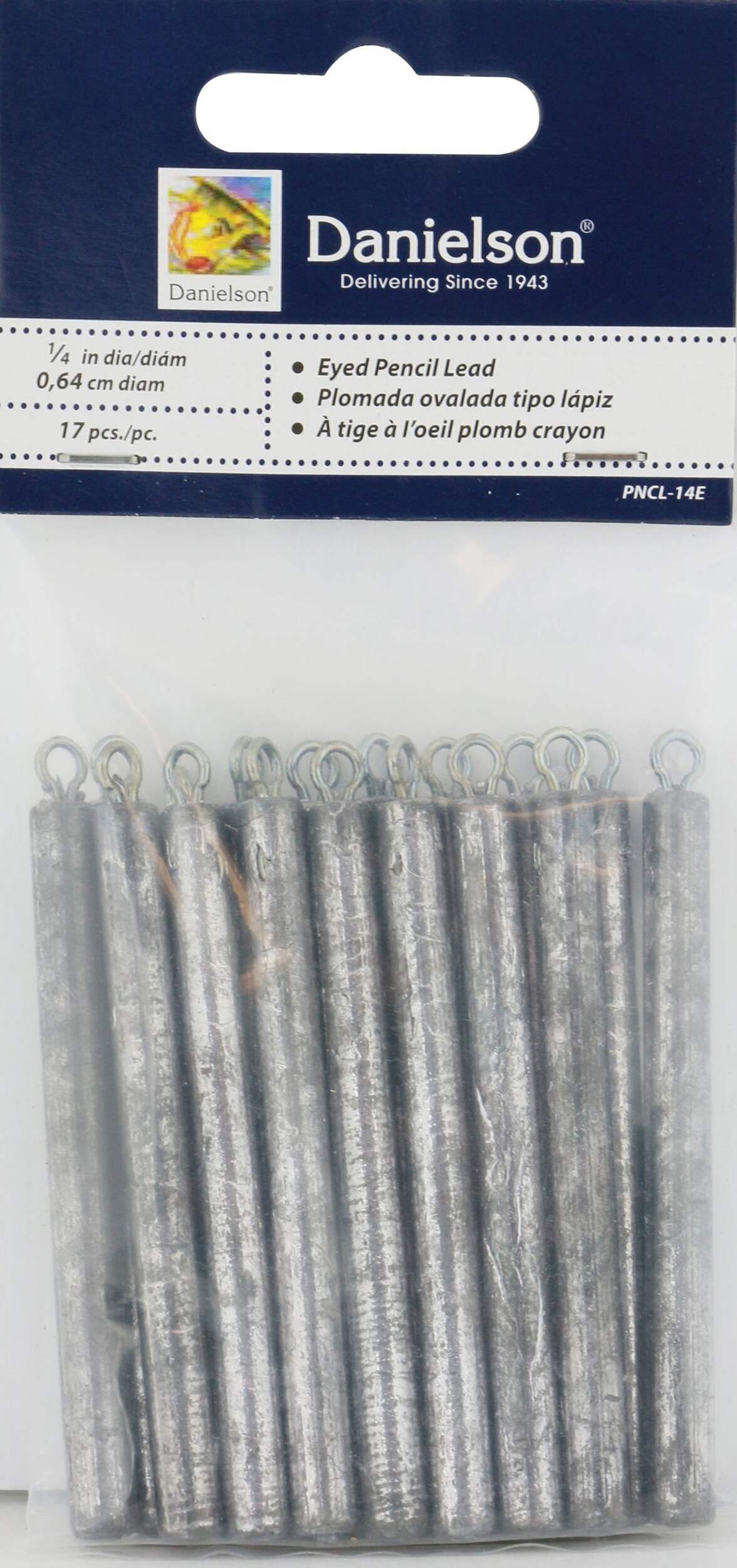 Danielson Pencil Lead, Eyed, 1/4-in, 17-pc Front_Flat