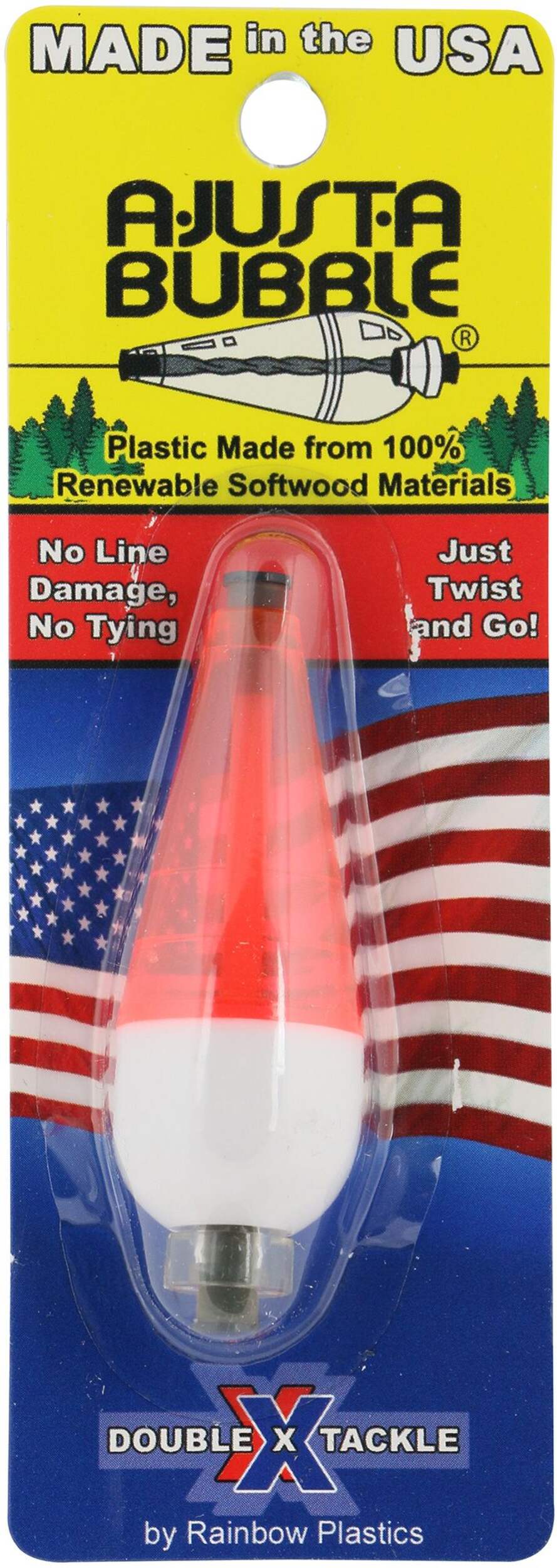 Rainbow Plastics A-Just-A-Bubble Float, Red/White, 1/4-oz Front_Flat