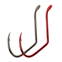 Matzuo Sickle Octopus Hooks, Black Chrome Side_Left