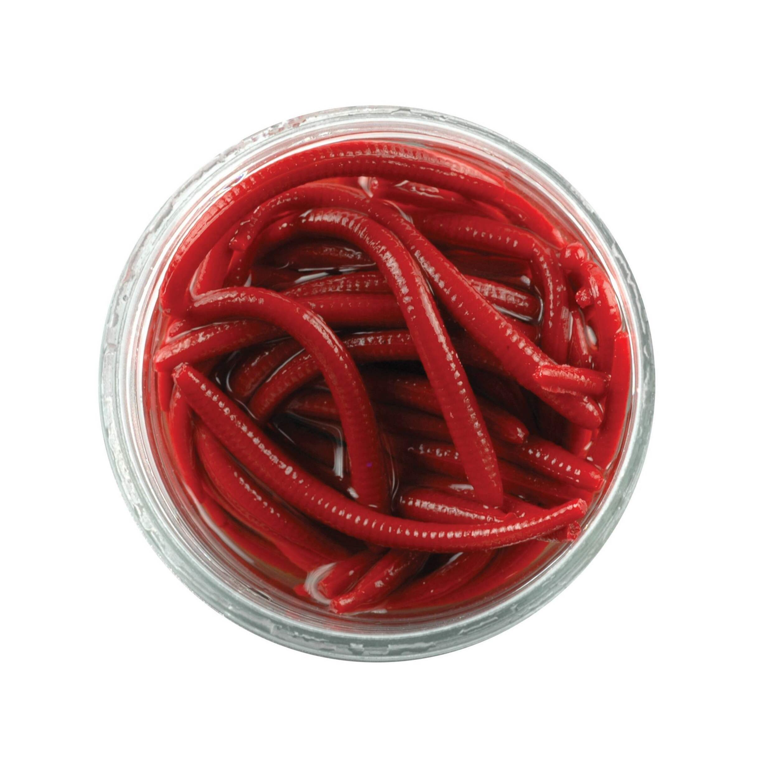 Vers de terre Berkley Gulp Alive, rouges Overhead_Flat
