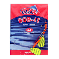 Etic Indiana Double Blade Spinner, Black/Chartreuse Front_Flat