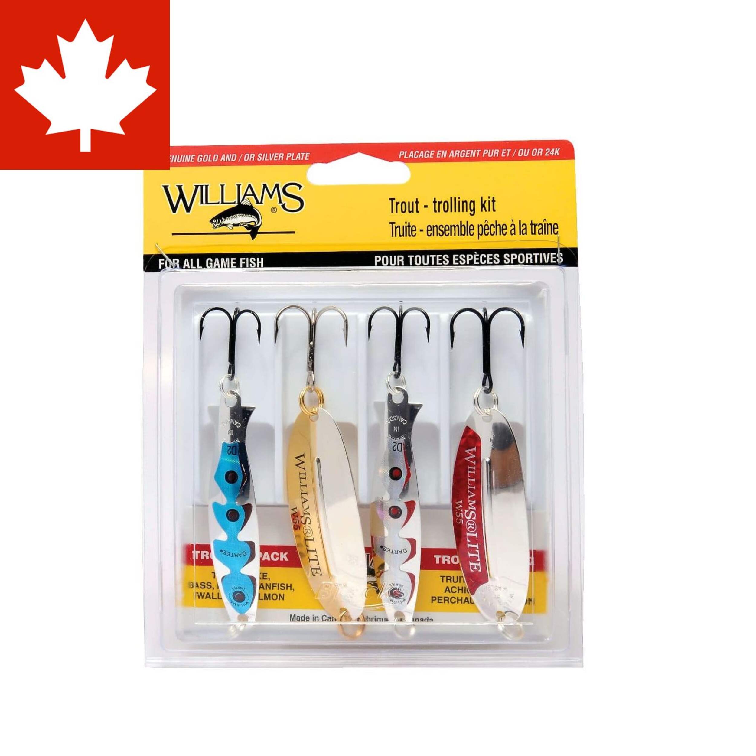 Williams Trout Trolling Lure Kit, 4-pc Front_Flat