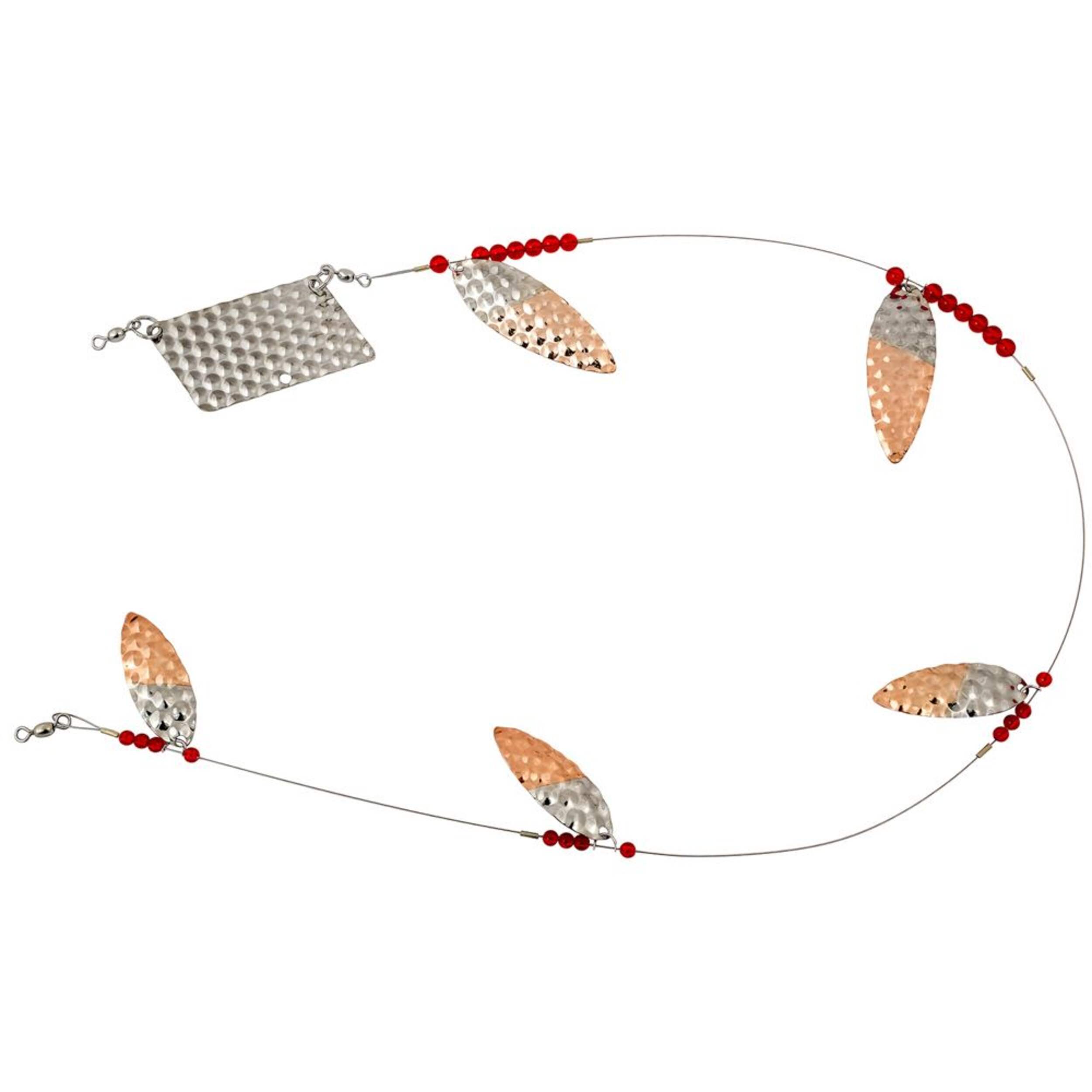 Leurre Lucky Strike Gang Troll 4 lames nickel cuivre, 36 po Front_Flat