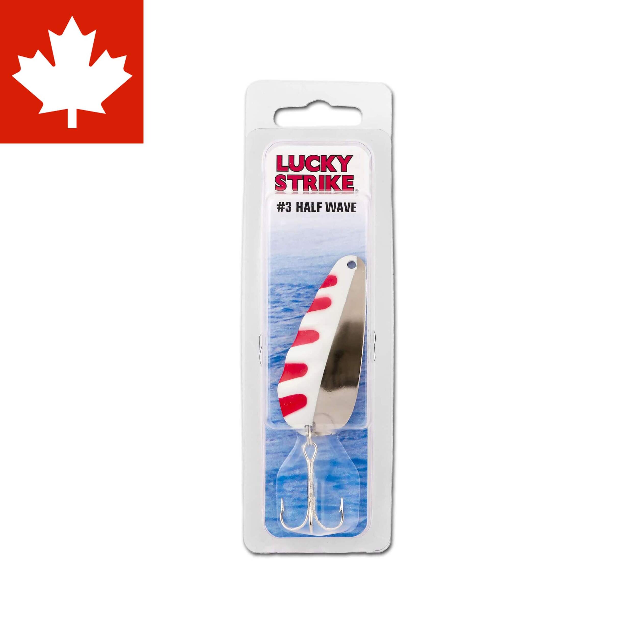 Cuiller mi-ondulée Lucky Strike, nickel, 3 po Front_Flat