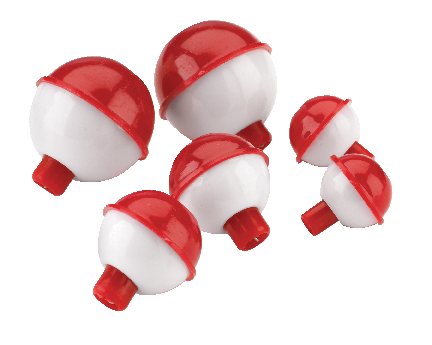 Best Round Plastic Bobbers, Red and White, 1.25 - 0000008554 - Runnings