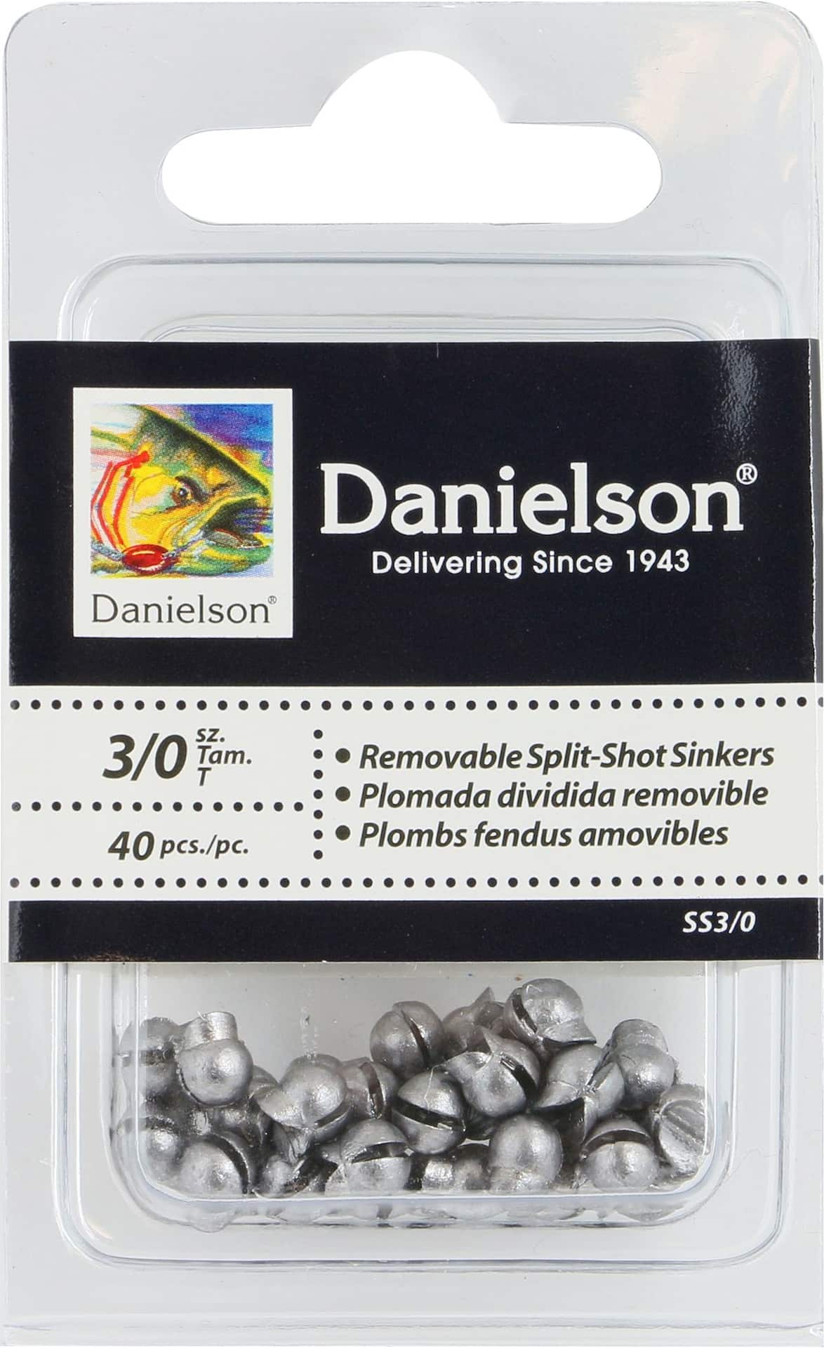Danielson Removable Split Shot Sinker, Size 3/0, 40-pk