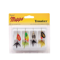 Mepps Trouter Kit, Dressed Lures, 4-pk