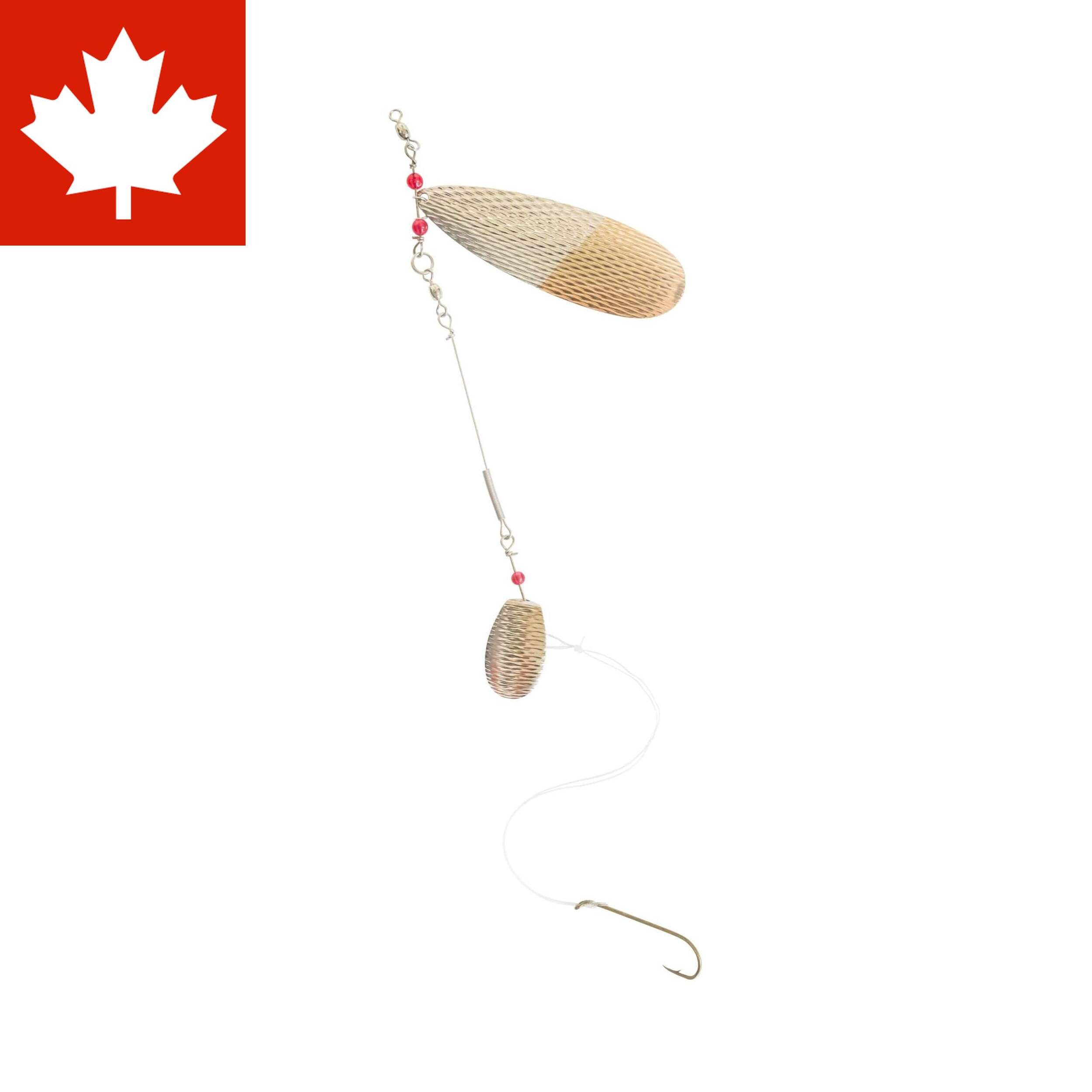 Leurre Lucky Strike n° 46 Lake Special nickel/cuivre martelé Overhead_Flat