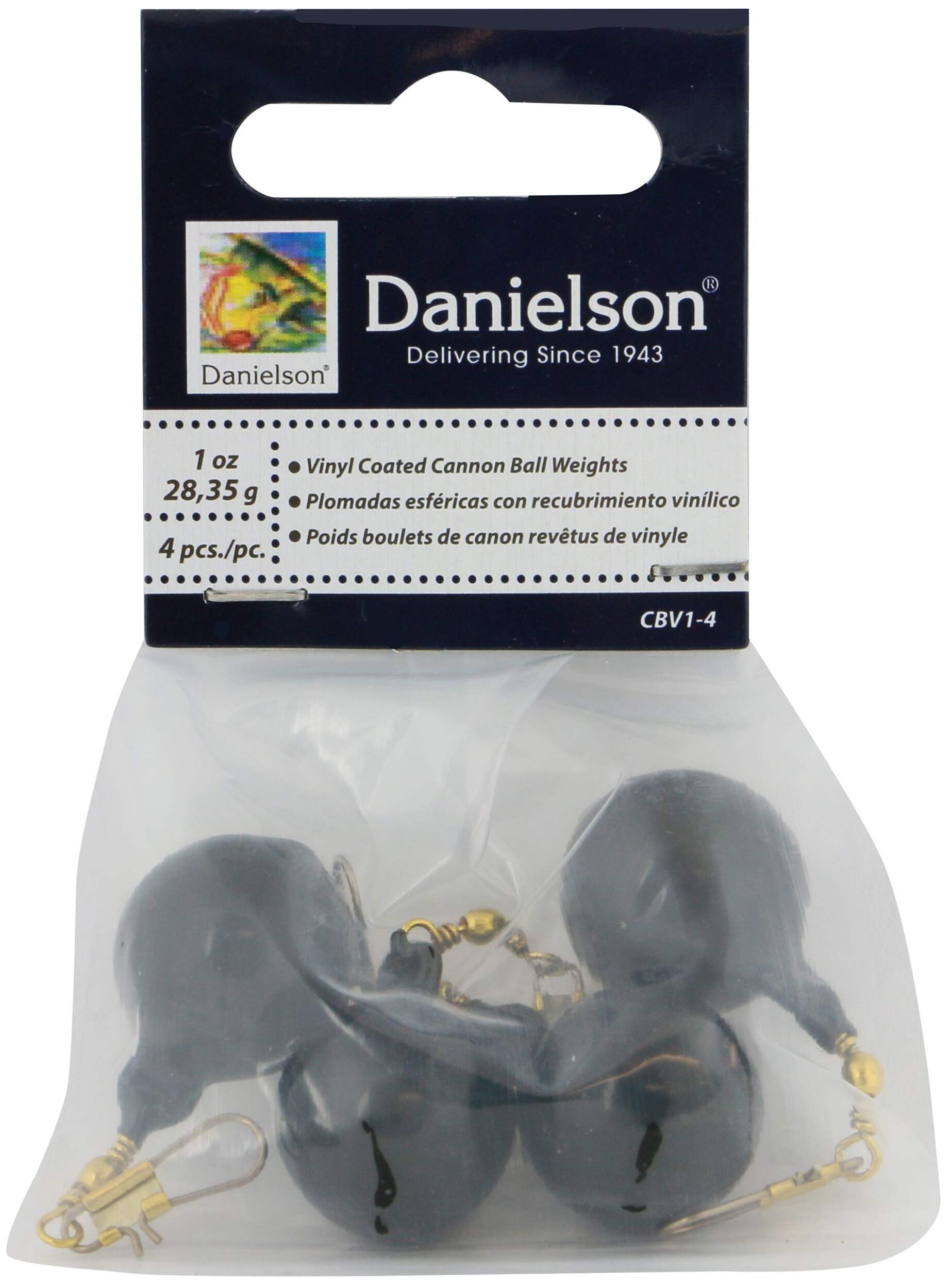 Plombs en boule vinyle Danielson, 1 oz, paq. 4 Front_Flat