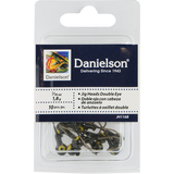 Danielson Painted Lead Jig Head, Black, 1/16-oz, 10-pk Front_Flat