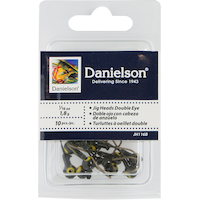 Tête de dandinette au plomb Danielson, peinte, noir, 1/16 oz, paq. 10