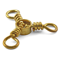 Émerillon South Bend en laiton, 3 voies Front_Elevated