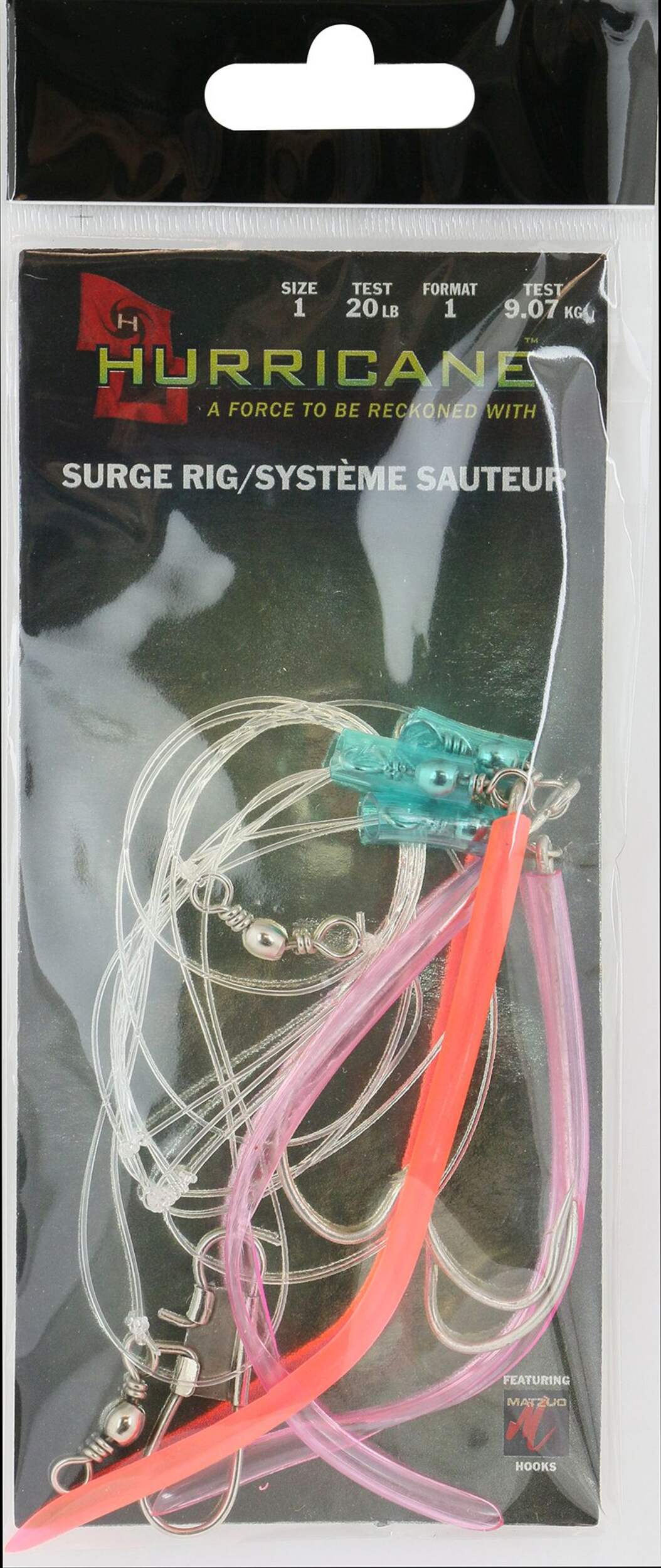 Hurricane Mackerel Surge Rig, 3-Hook Front_Flat