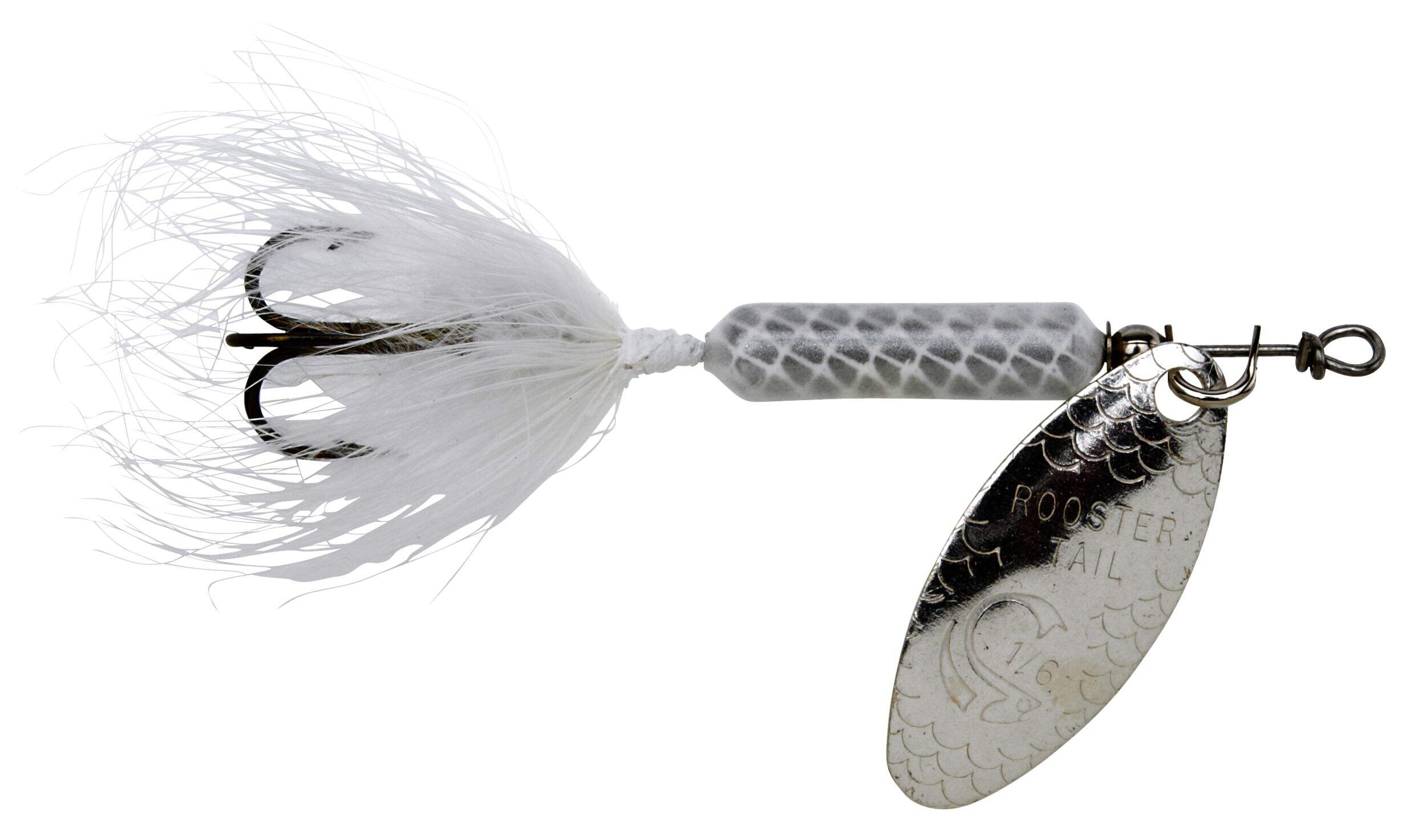 Yakima Rooster Tail, White, 1/8-oz Side_Right