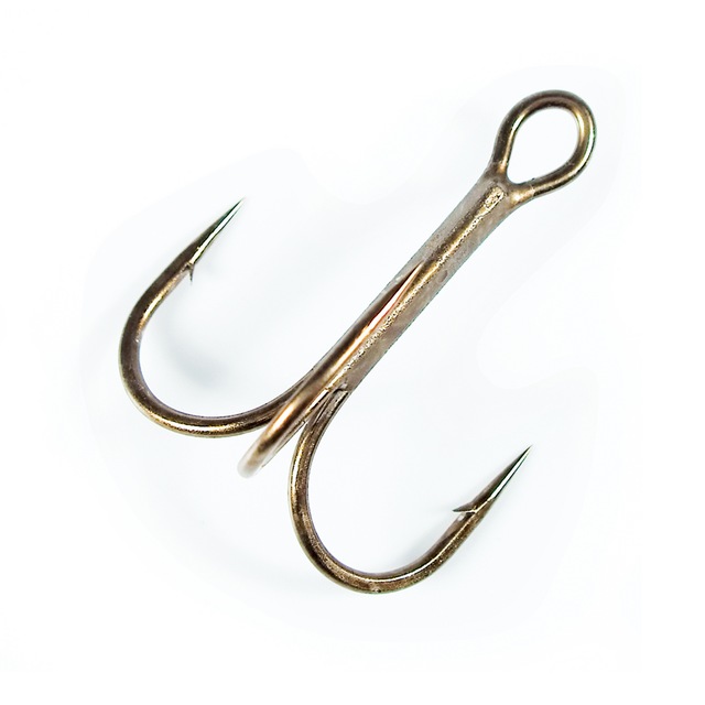 Gamakatsu Round Bend Treble Hook, Bronze Canadian Tire