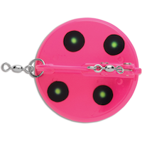 Luhr Jensen Dipsy Diver Lure, Orange Fire/ Chrome Bottom, Size 000 Overhead_Flat