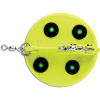 Cuiller Luhr Jensen Coyote Flasher, chartreuse fluorescent/vert UV, taille 001
