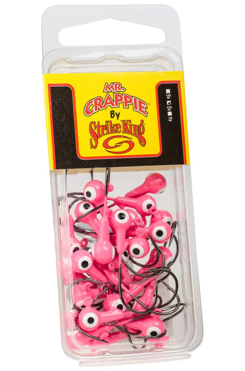  Crappie Baits and Lures with Assorted Glow Eye Jig Heads Kit  of 1/32 1/16 1/6oz : Sports & Outdoors