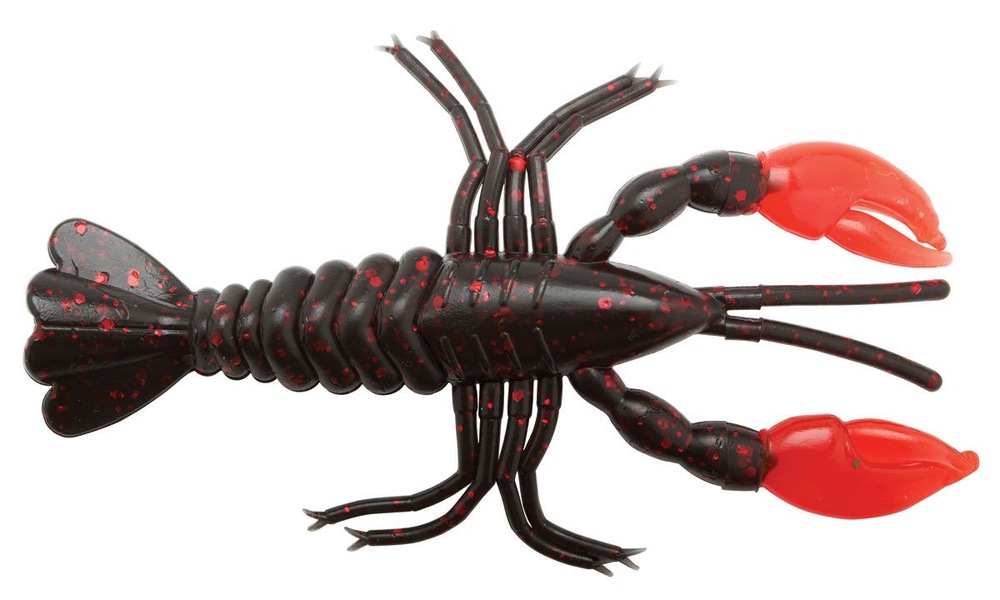 Z Man Crawdadz Fishing Lure with Red Claws, Black/Neon, 4in Canadian Tire