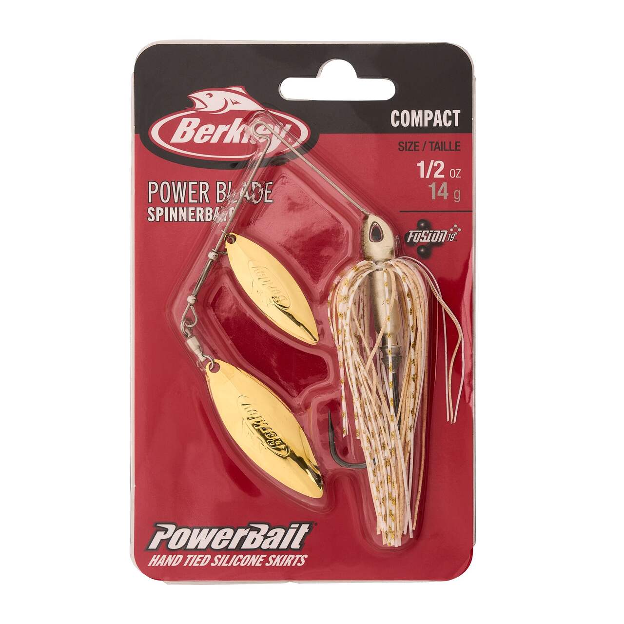 Berkley Power Blade Compact Spinnerbait Fishing Lure with Hand Tied  PowerBait® Flavoured Skirt, Assorted Colours