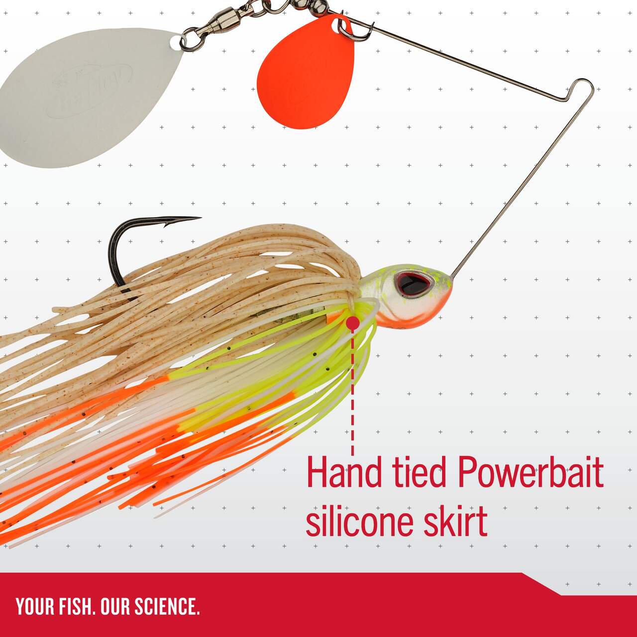 Berkley Power Blade Compact Spinnerbait Fishing Lure with Hand