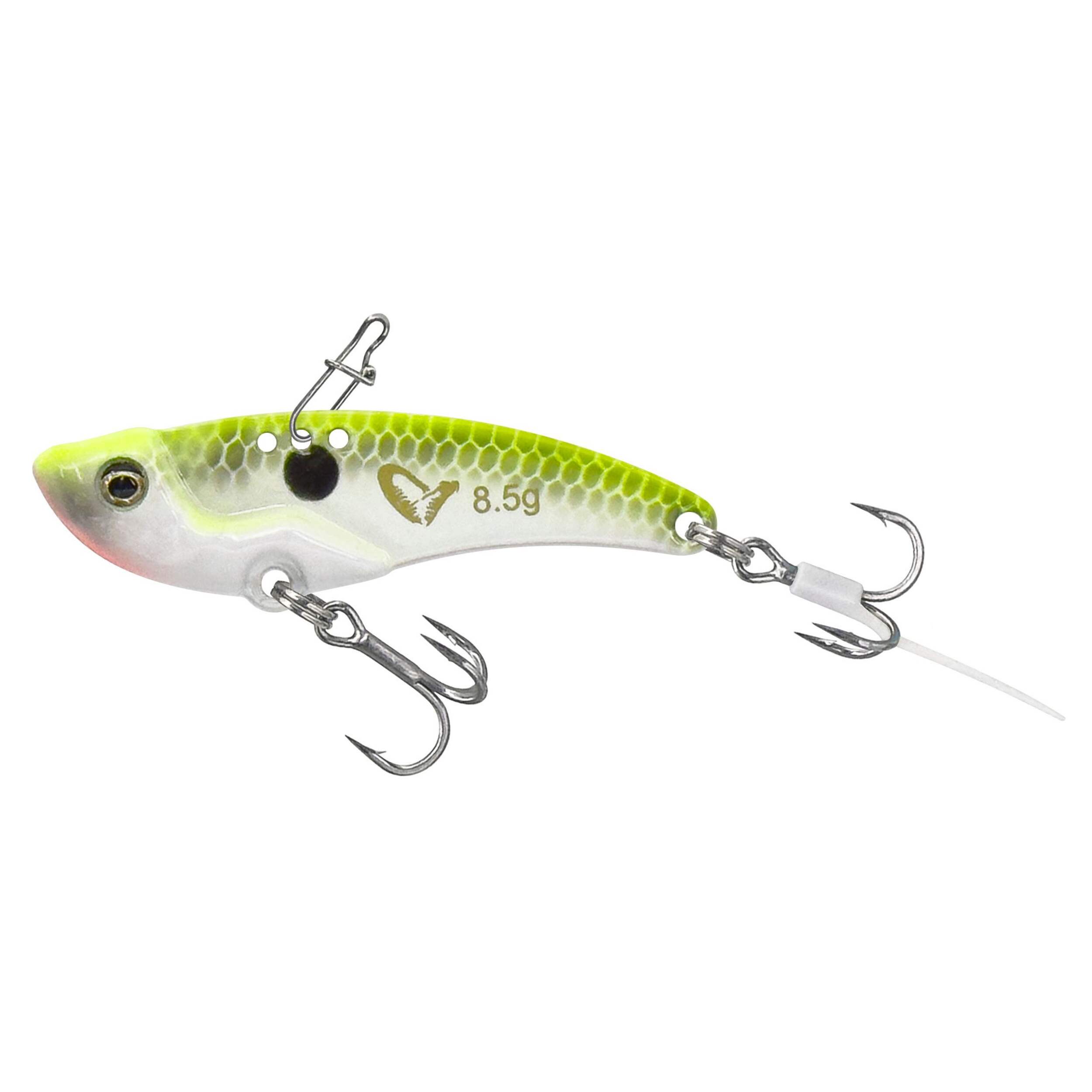 Savage Gear VIB Blade 2.25-in Chartreuse White Side_Left