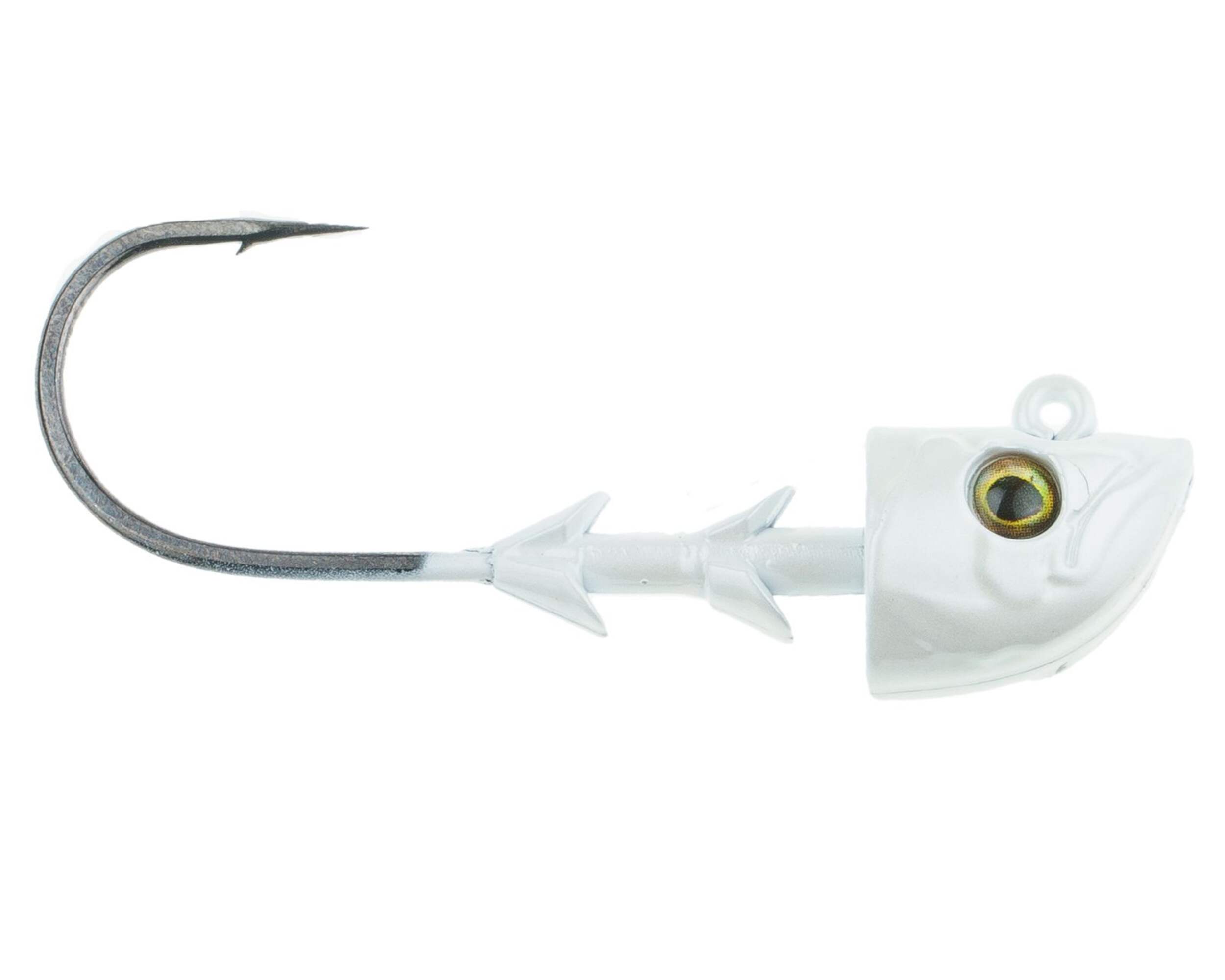 Freedom Tackle Swimbait Jig Head, 2/0, Pearl, 1/4-oz, 3-pk Side_Right