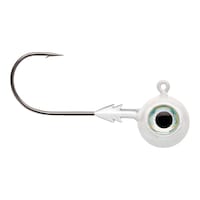 VMC Tungsten Moon Eye Jig, White, 1/4-oz Side_Right
