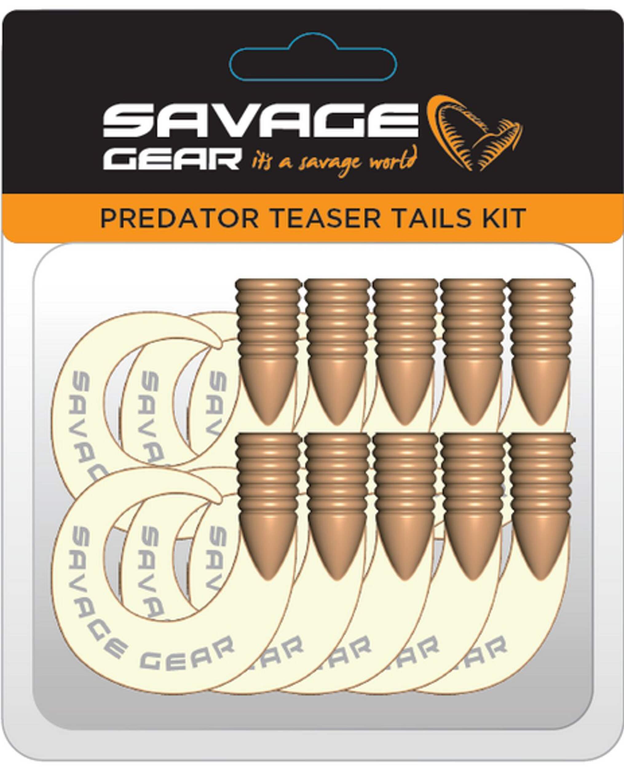 Savage Gear Predator Teaser Tail 10-Piece Lure Kit Assortment Front_Flat