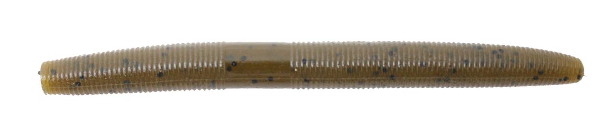 Gary Yamamoto Senko 4-in Green Pumpkin with Large Black Flake Side_Left