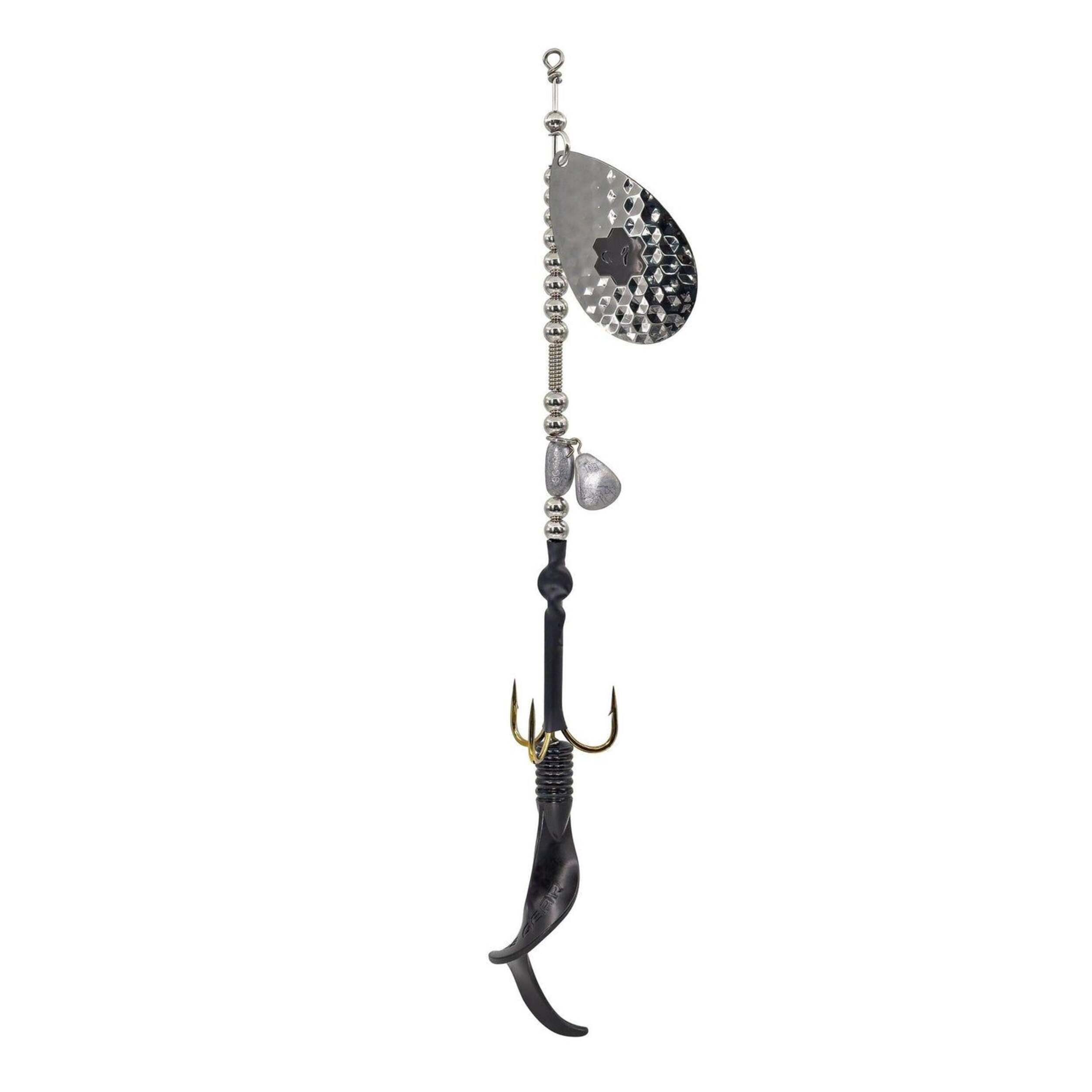 Savage Gear Single Blade 7/8 oz Black Gold Bucktail Lure Front_Flat