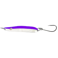 Gibbs Skinny G Trolling Fishing Spoon, Nickel/Purple, 3.5-in Side_Left